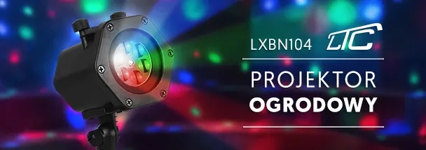 Projektor ogrodowy LED LTC 12 efektów świetlnych trwałość 10 000h IP65