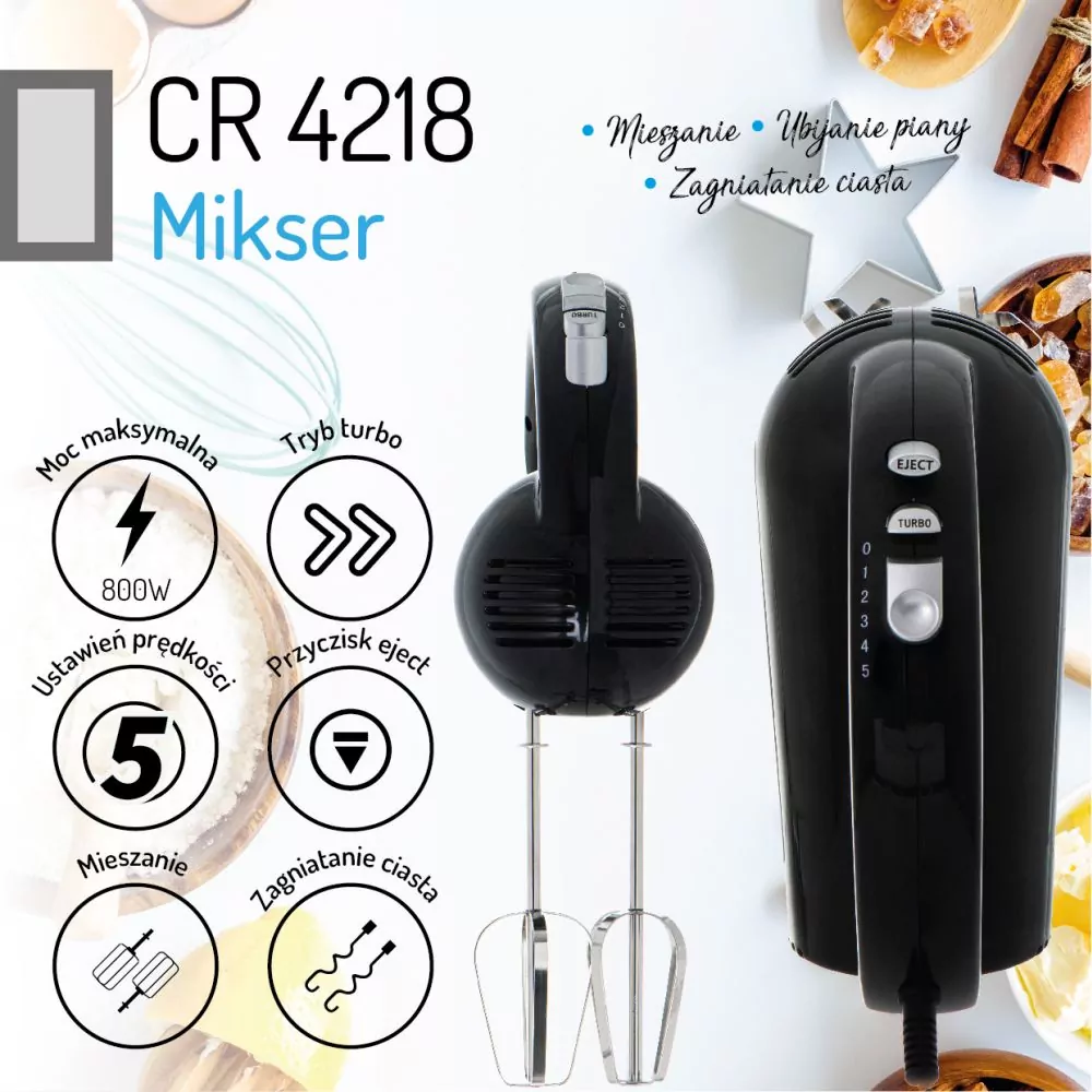 Mikser kuchenny ręczny Camry CR 4218
