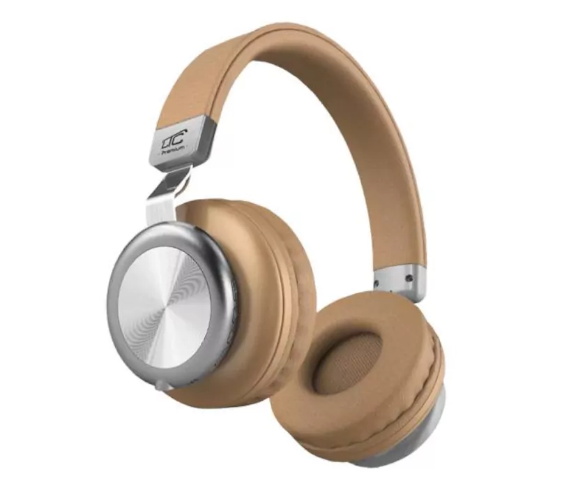 Bezprzewodowe Bluetooth słuchawki złote  LTC SYMPHONY mikrofon FM SD AUX 