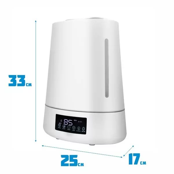 Nawilżacz powietrza ultradźwiękowy 4 L LCD / LED jonizacja