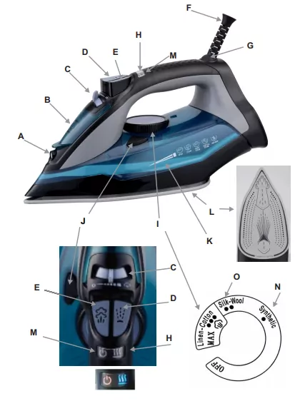 Żelazko Adler AD 5032 parowe 5 funkcji 3000 W