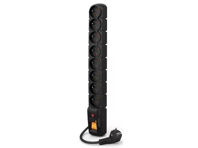 Listwa zasilająca 3m ACAR S8 PL czarna 8X 230V