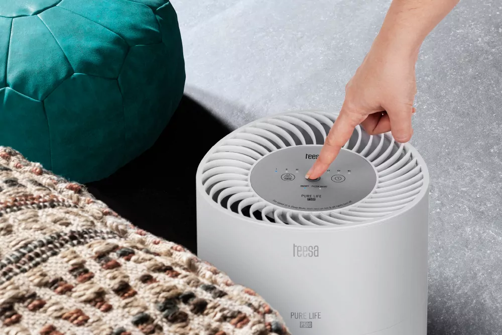 Oczyszczacz powietrza Teesa Pure Life P500 biały system filtracji 3-stopniowy tryb nocny