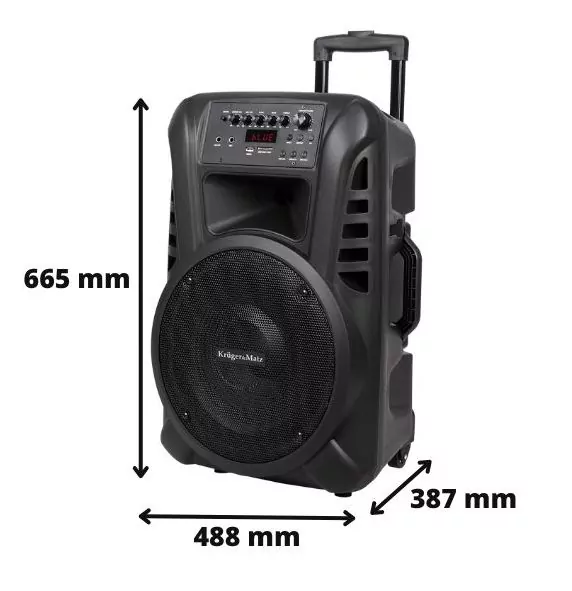 Aktywna kolumna głośnikowa Głośnik Bluetooth Krüger&Matz 40W USB FM SD + pilot + 2 mikrofony bezprzewodowe