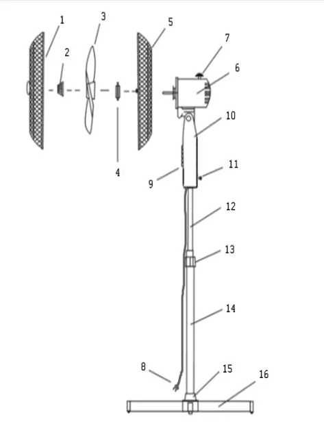 Stojący wentylator podłogowy Mesko MS 7311 40cm 