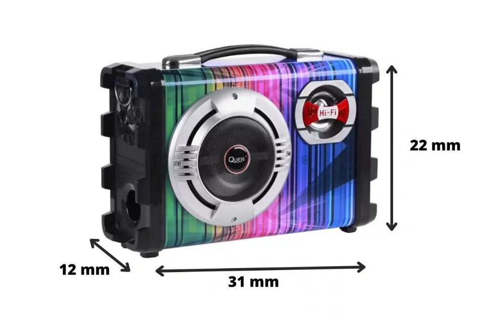 Głośnik bluetooth + mikrofon Quer RMS 20W mp3 bluetooth fm karaoke