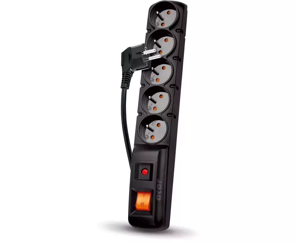 Listwa zasilająca ACAR F5 230V PL czarna 5m 5X