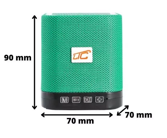 Głośnik  Przenośny Bluetooth z radiem FM LTC KOSTKA FM AUX microSD - miętowy