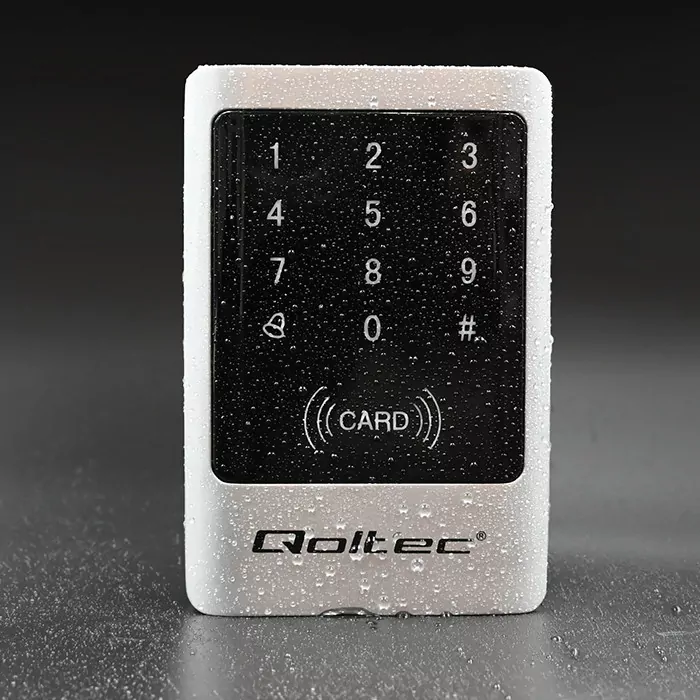 Zamek szyfrowy z czytnikiem RFID Qoltec MIMAS brelok dzwonek kod karta