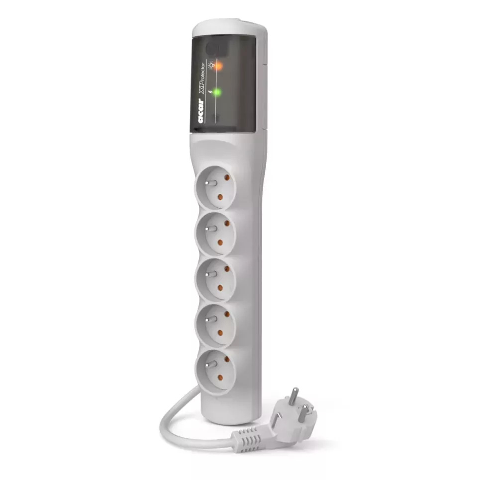 Przedłużacz przeciwprzepięciowy listwa 5 gniazd ACAR XProtector STANDARD 1,5m 10A szara