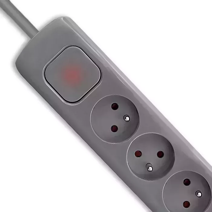 Listwa antyprzepięciowa 6 gniazd z uziemieniem Qoltec 2xUSB 1.8m szara