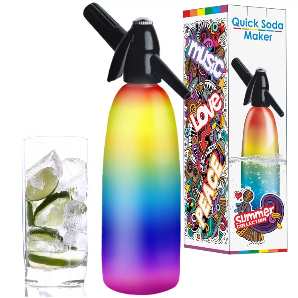Saturator do wody QUICK SODA SA-01 syfon tęczowy 1L - summer edition