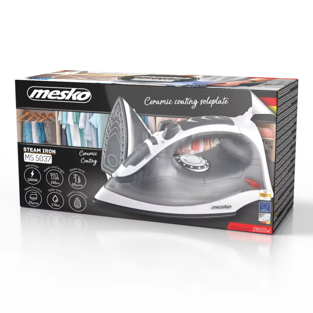 Ceramiczne żelazko Mesko MS 5037 parowe