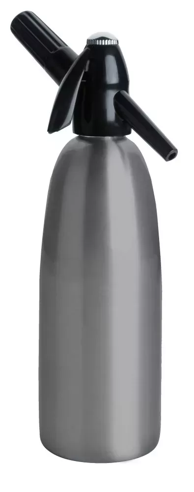 Saturator syfon do wody 1L szary QUICK SODA + 50 naboi + 5 kostek lodu