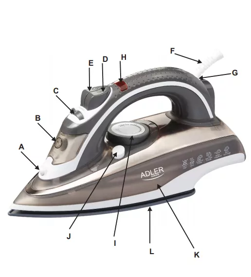 Żelazko ceramiczne 3000 W Adler AD 5030