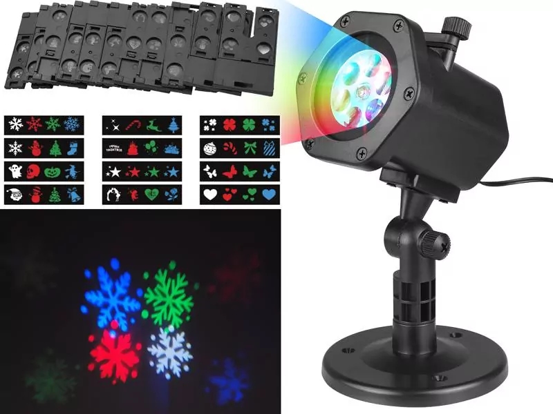 Projektor ogrodowy LED LTC 12 efektów świetlnych trwałość 10 000h IP65