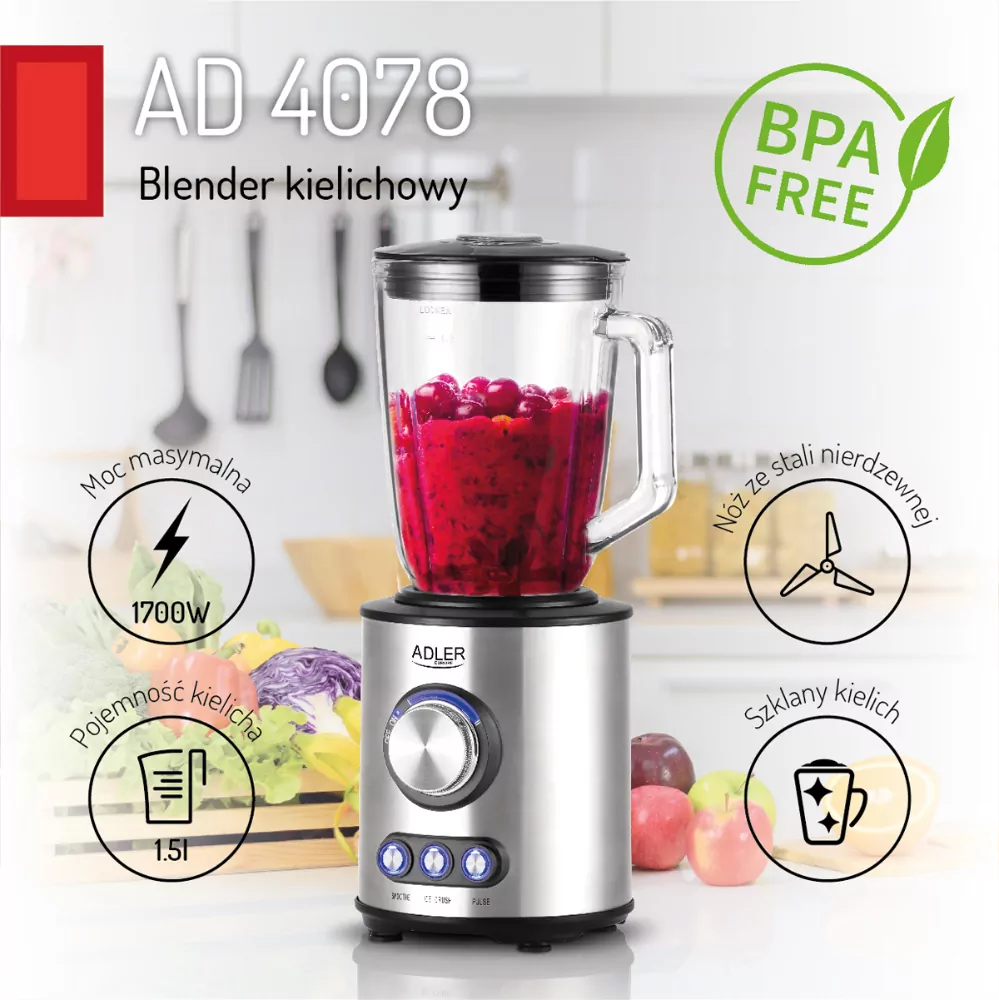 Kielichowy blender 1,5l Adler AD 4078 1700W