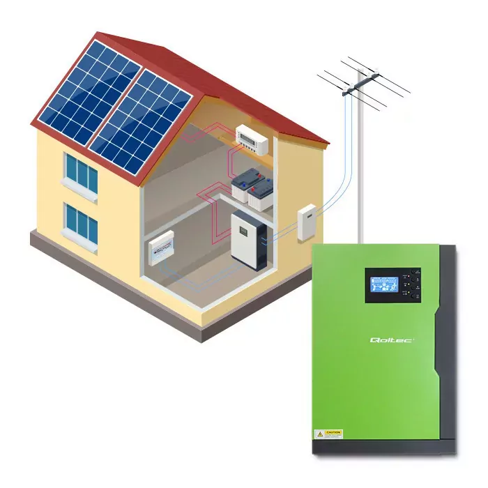 Inwerter solarny hybrydowy Off-Grid 5,5kW 100A 48V MPPT Sinus Qoltec