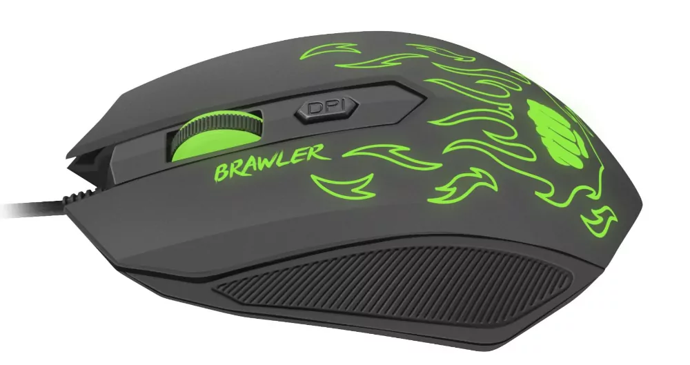Podświetlana gamingowa mysz FURY BRAWLER + mata podświetlana 