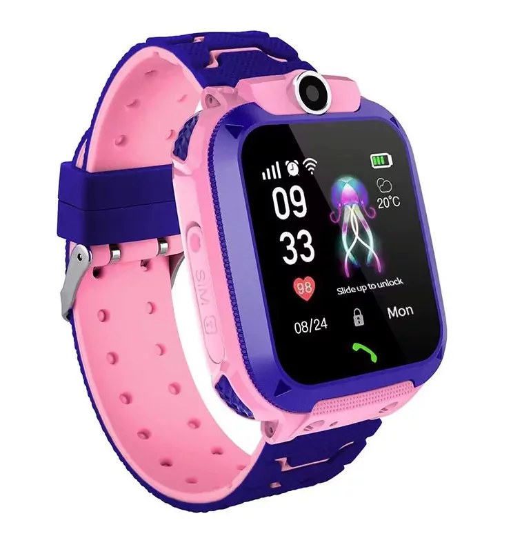 Smartwatch zegarek dla dzieci Q12 różowy wodoodporny 
