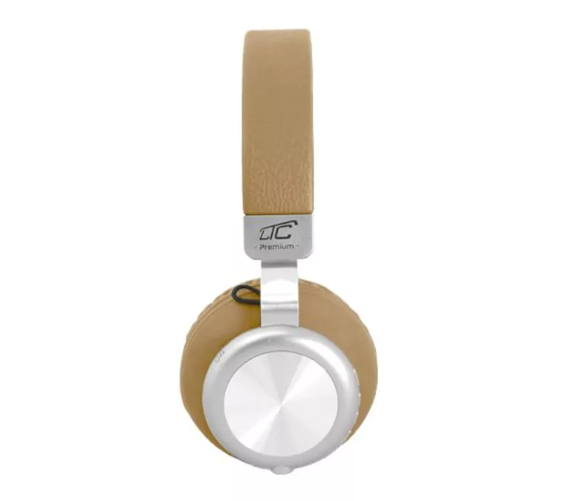 Bezprzewodowe Bluetooth słuchawki złote  LTC SYMPHONY mikrofon FM SD AUX 