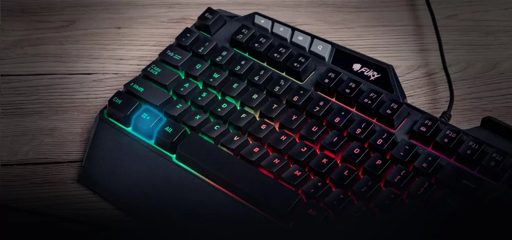Podświetlana klawiatura dla graczy z wbudowanym uchwytem na smartfona FURY Skyraider