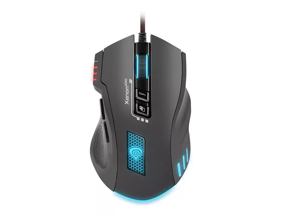 Podświetlana mysz gamingowa dla graczy GENESIS XENON 200 RGB 3200DPI + mata GENESIS CARBON 500